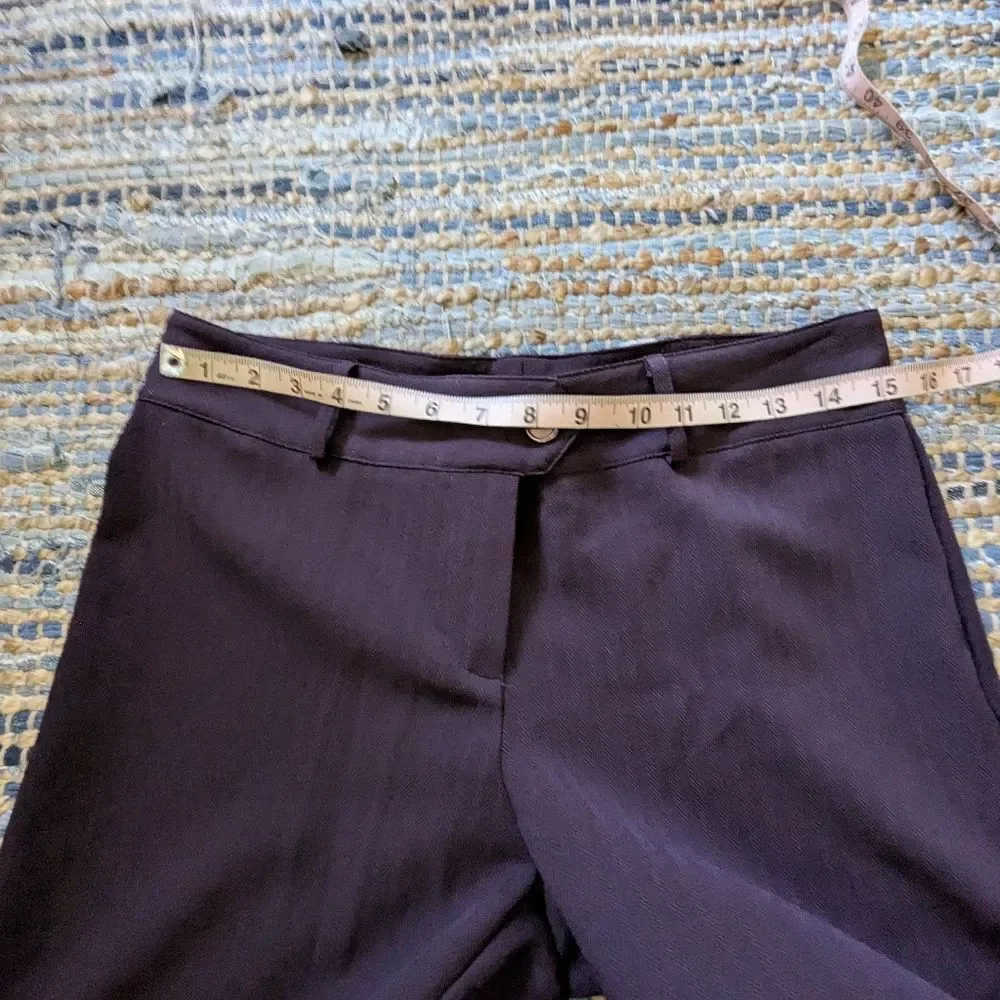 Low & Loose Trousers 11 Grape Purple Cuffed Pants Belt Loops Light Pinstripes